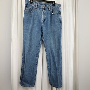 Vintage Wrangler 96501 Reg Fit Jeans 35x30 Medium Wash 100% Cotton Y2K Dad Denim